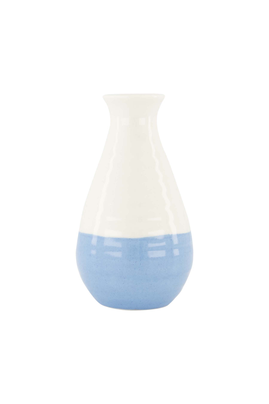 vase ceramic narrow | white / blue