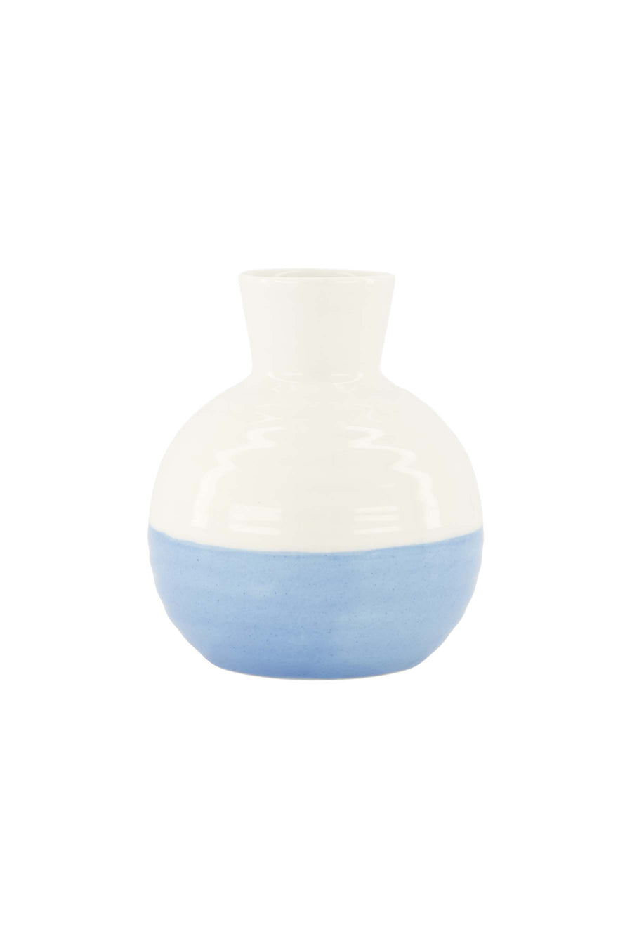 vase ceramic | white / blue
