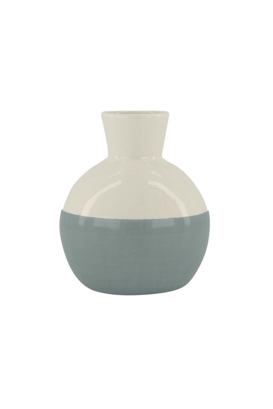 vase ceramic | white / gray-blue