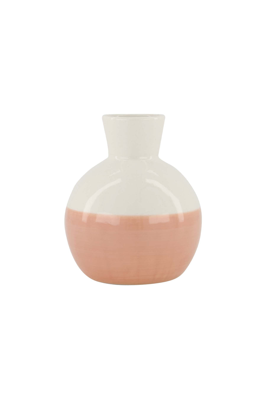 vase ceramic | white / pink