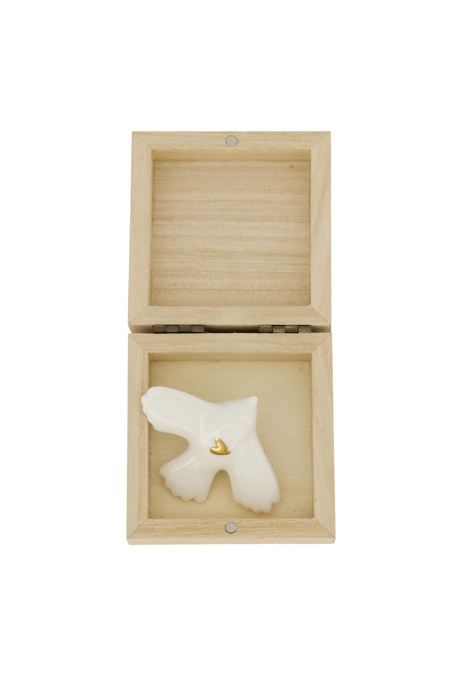 box wood with bird white/gold | white/gold