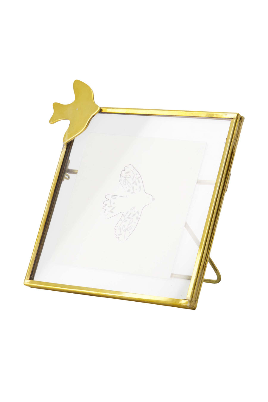 photo frame metal bird gold | gold