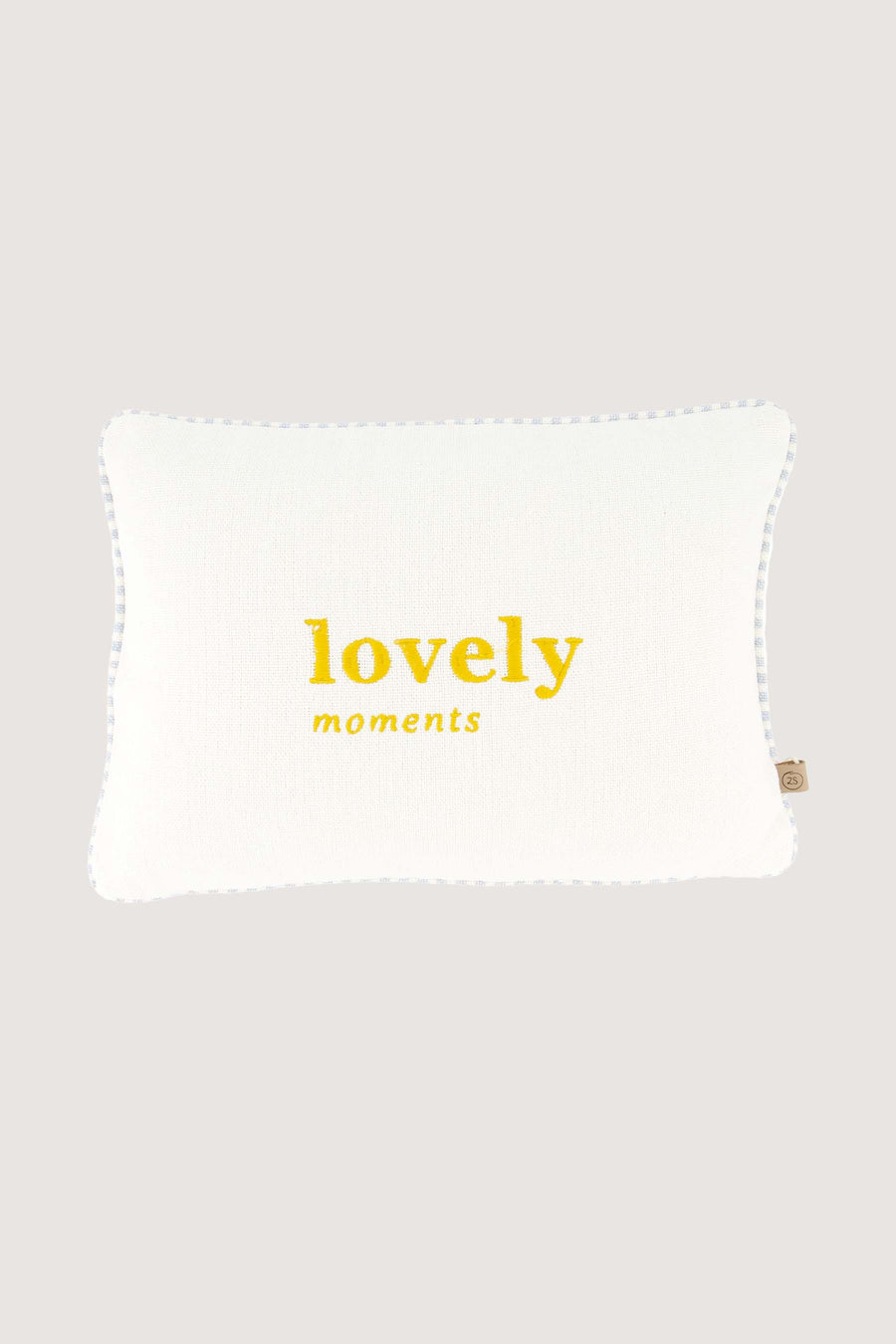 cushion lovely moments colored piping 35x25cm | off white