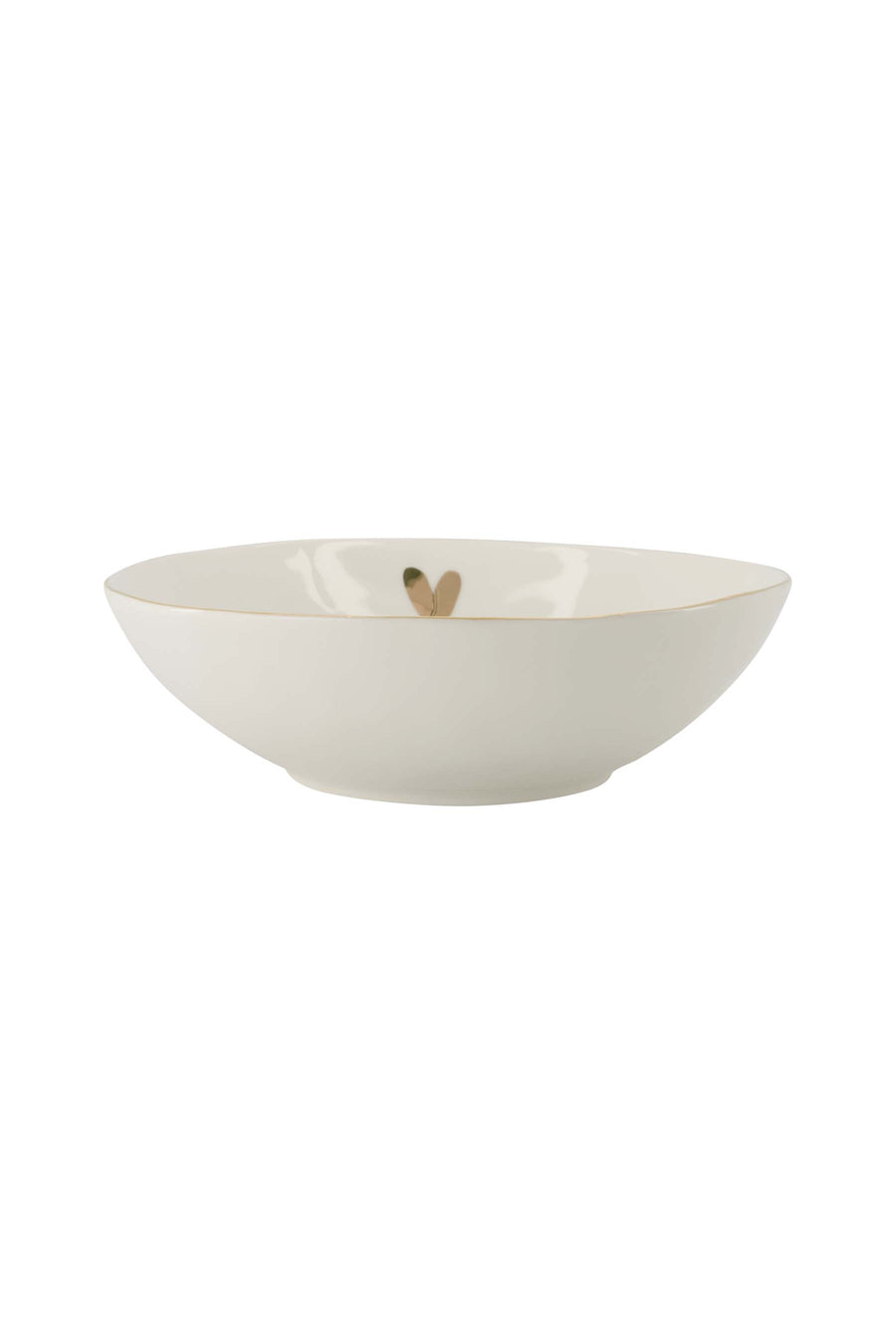 deep plate heart | white / gold