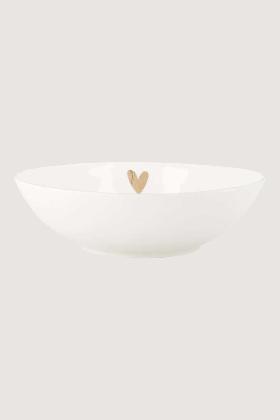 deep plate heart | white / gold