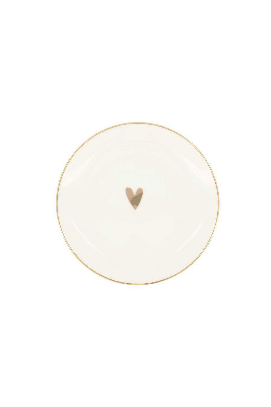 cake plate heart | white / gold