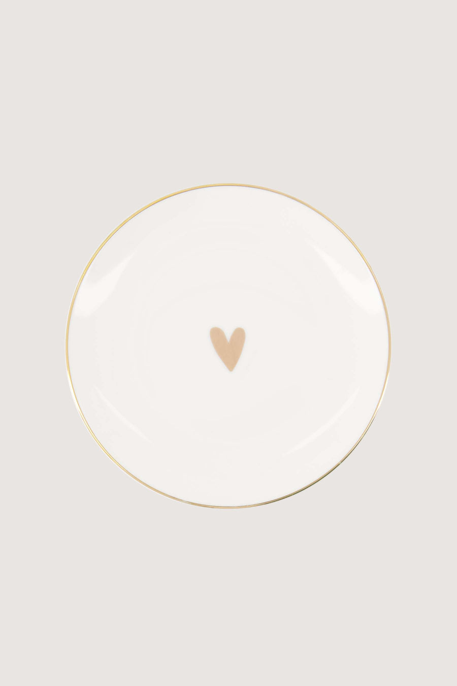 cake plate heart | white / gold