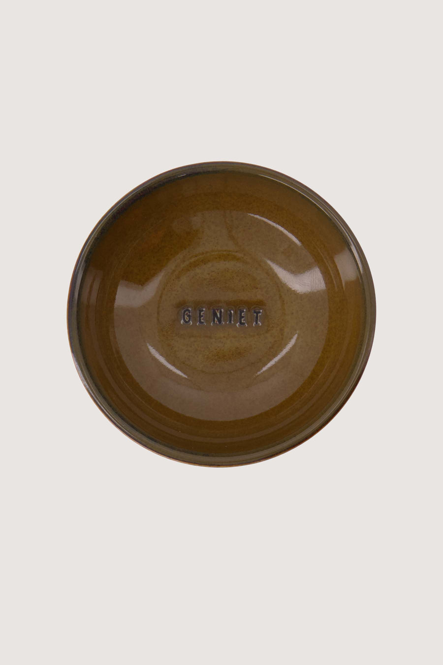 dip dish with rim | brown