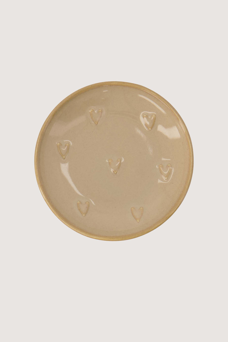 heart-shaped dip dish | sand