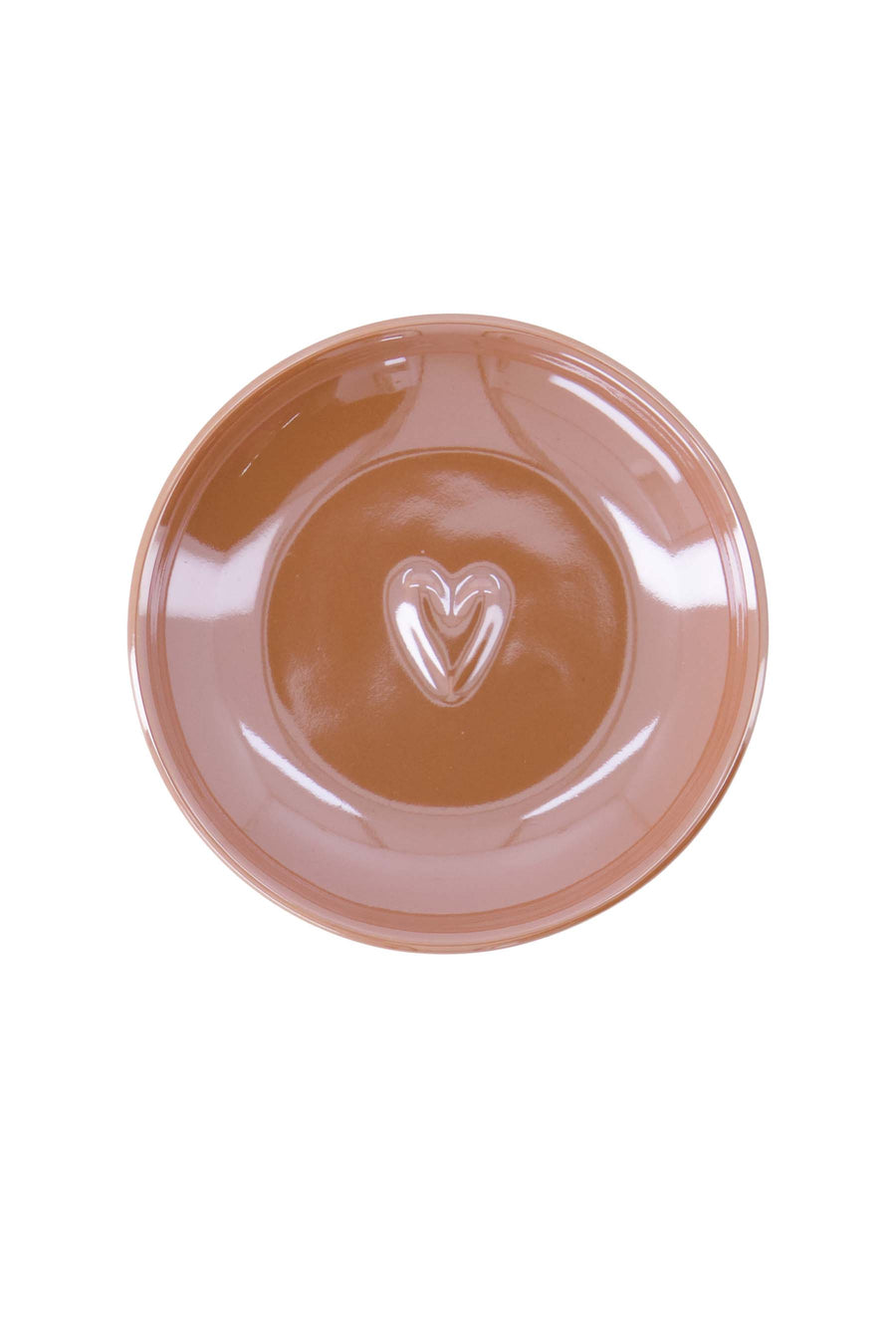 pearl heart dip dish | pink
