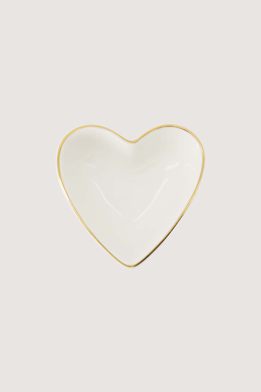 dip bowl gold heart | white / gold