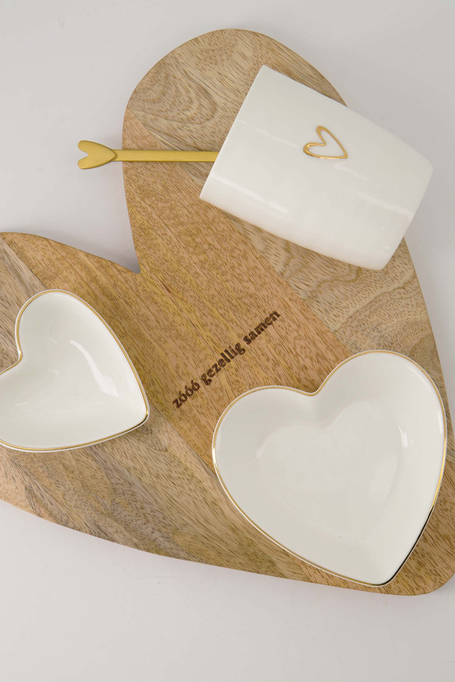 bowl heart shape | white