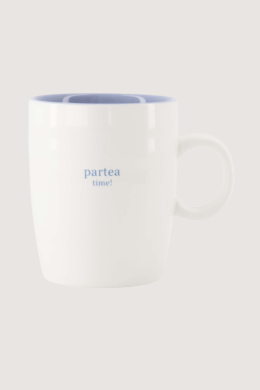 Tea mug Partea Time | white / light blue