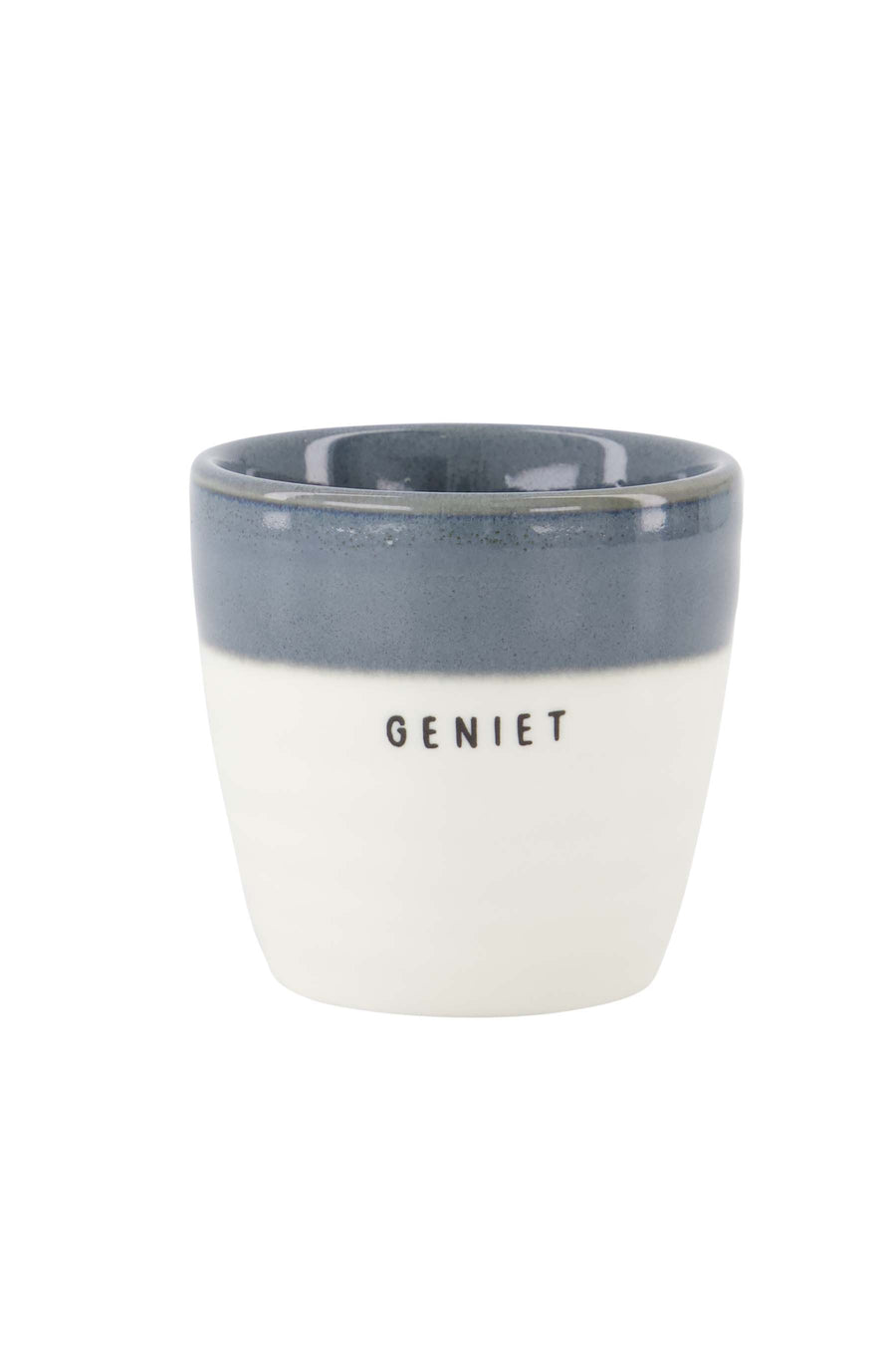 espresso mug enjoy | white / blue