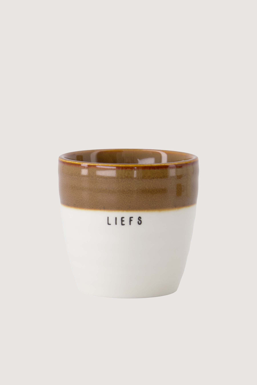 espresso mug love | white / brown