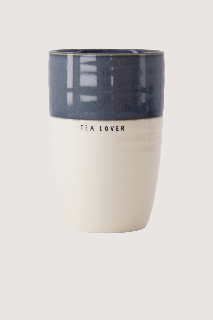 L tea lover mug | white / blue
