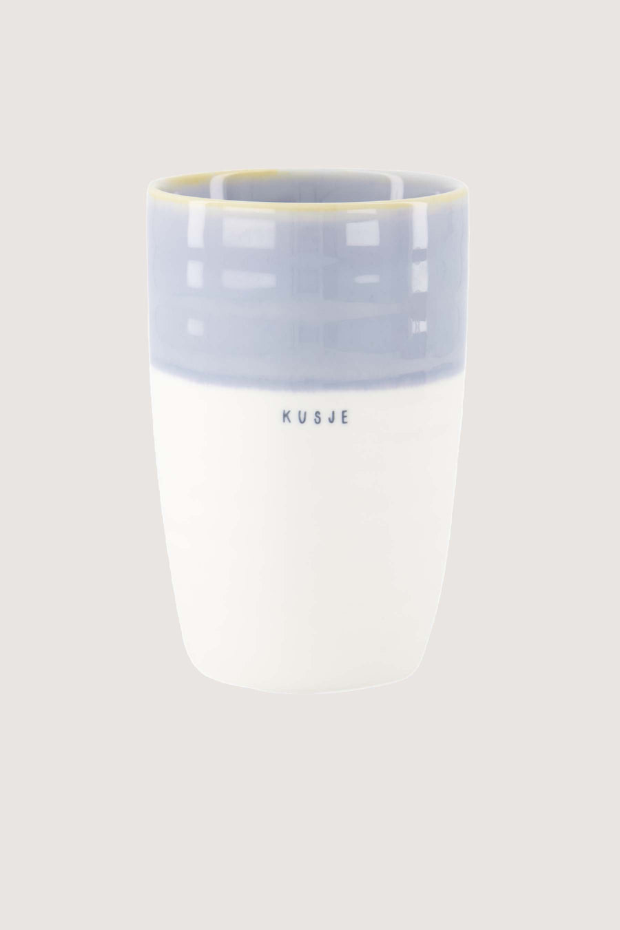 mug L kiss | white / light blue