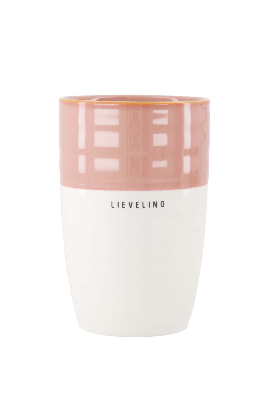 mug L darling | white / dark pink