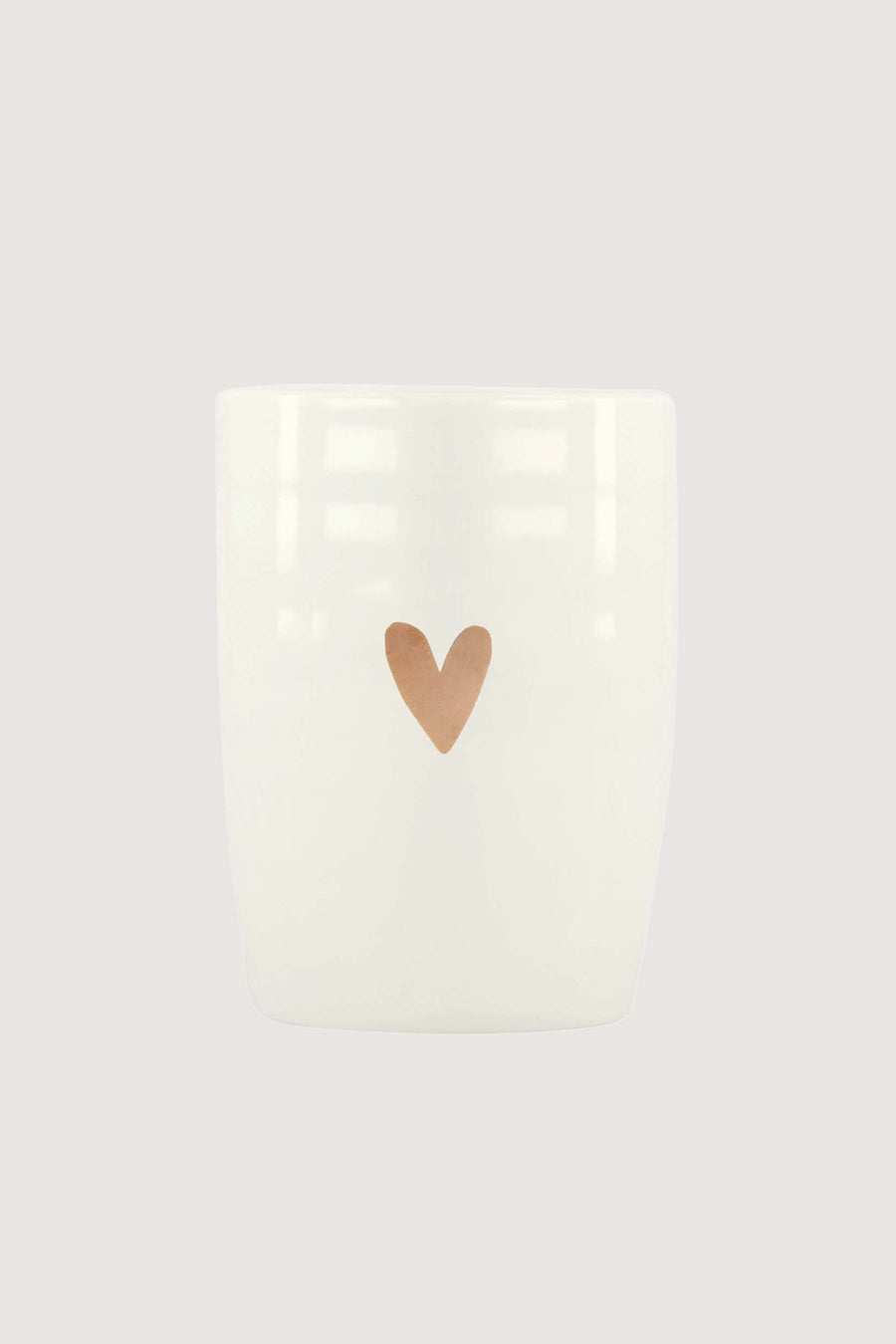 coffee mug gold heart | white