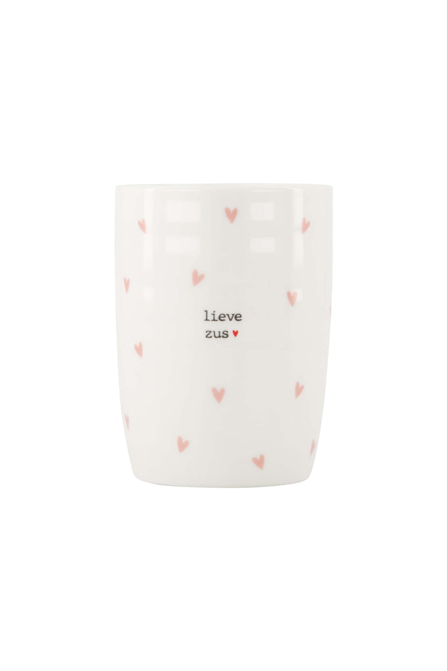 coffee mug hearts sweet sister | white / pink