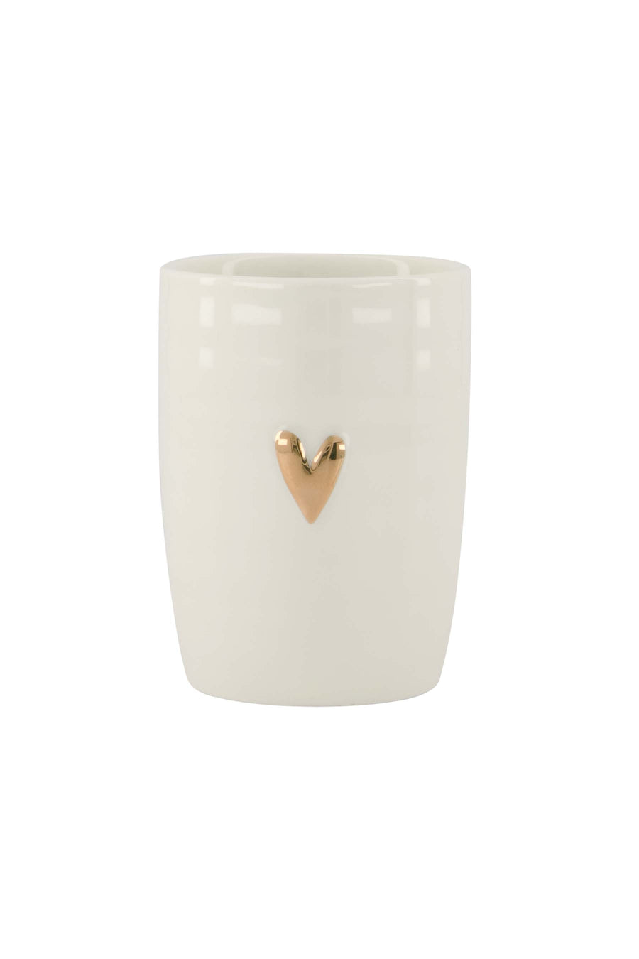 coffee mug heart | white / gold