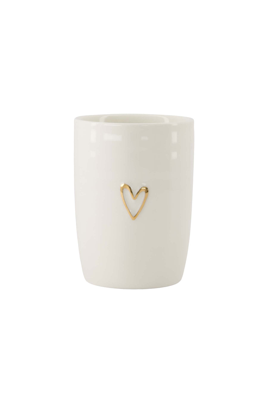 coffee mug open heart | white / gold