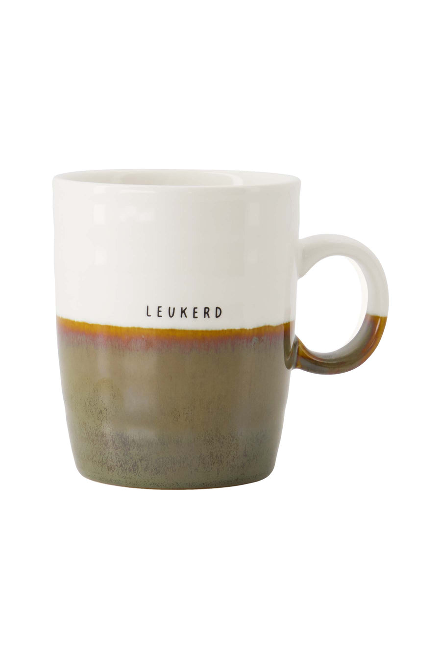 tea mug leukerd white/dark green | white/dark green