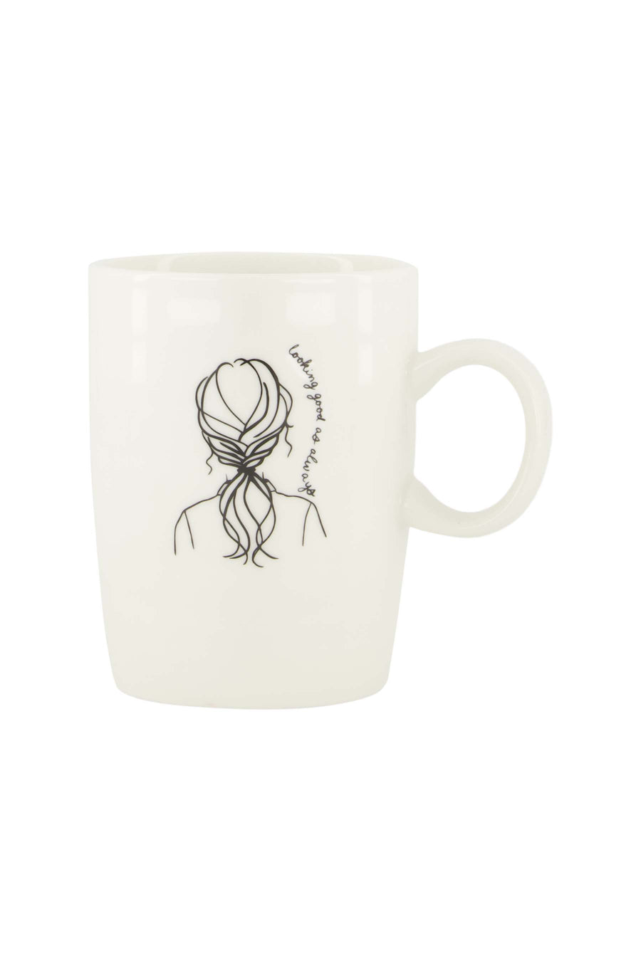 tea mug woman white/black | white/black