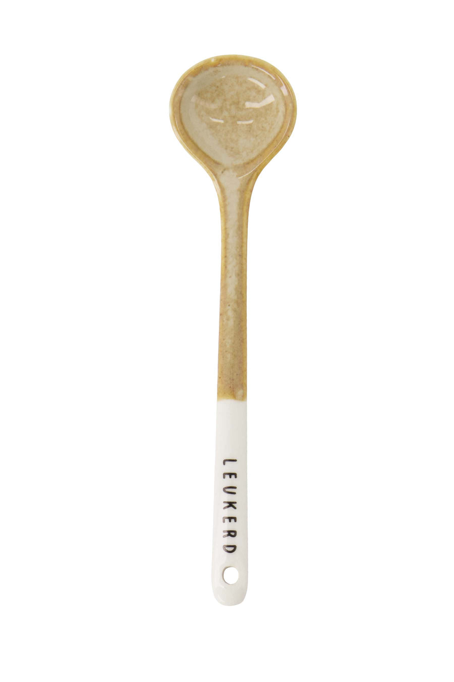 spoon ceramic leukerd white/sand | white/sand