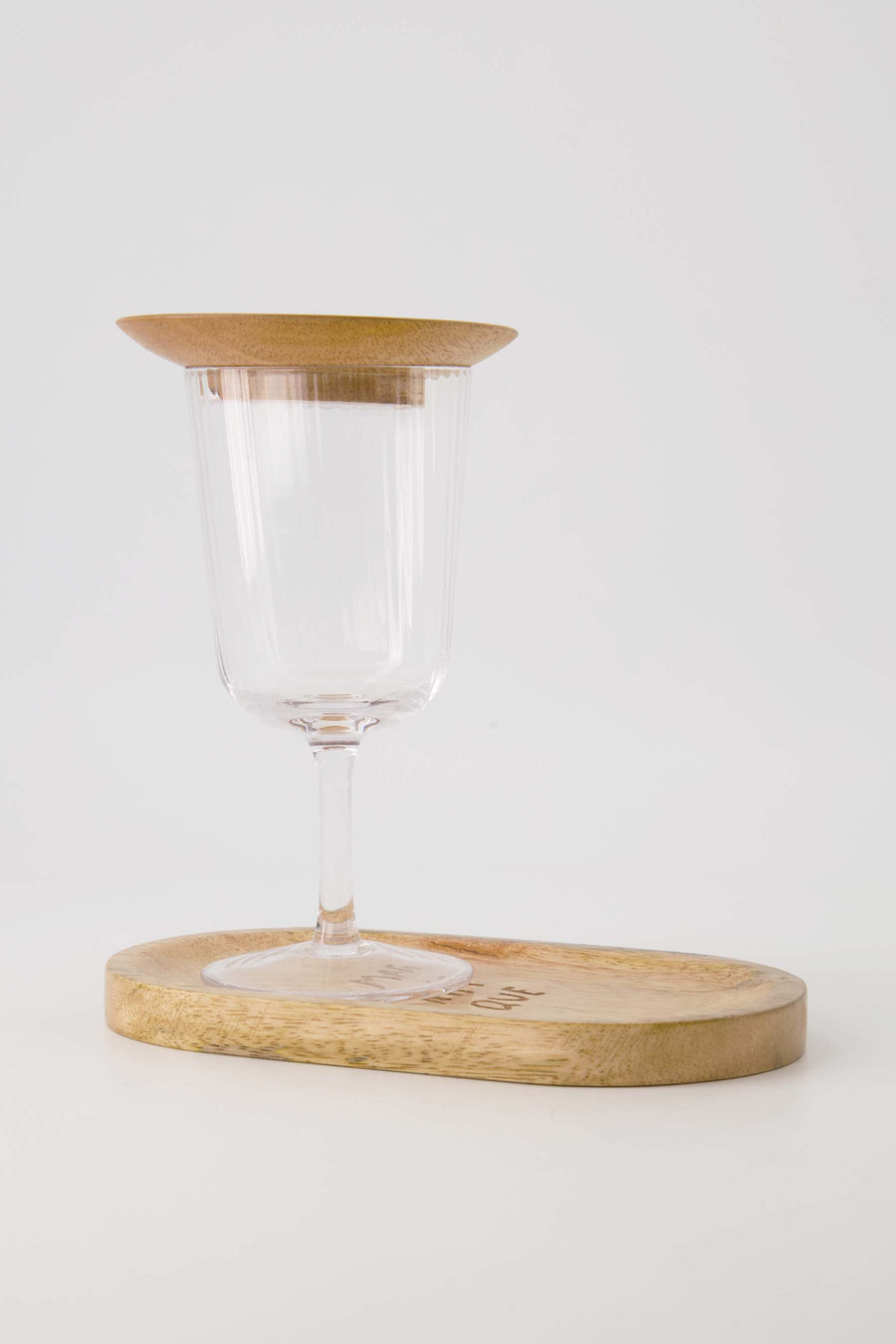 glass topper wood heart natural | natural