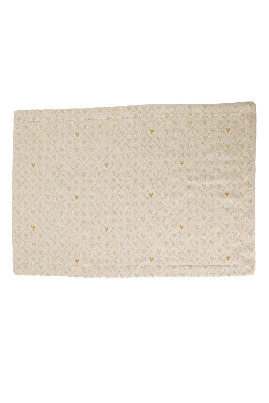 placemat hearts white/sand/gold | sand/port/brown