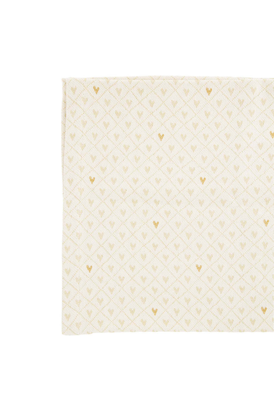 table runner hearts short white/sand/gold | white/sand/gold
