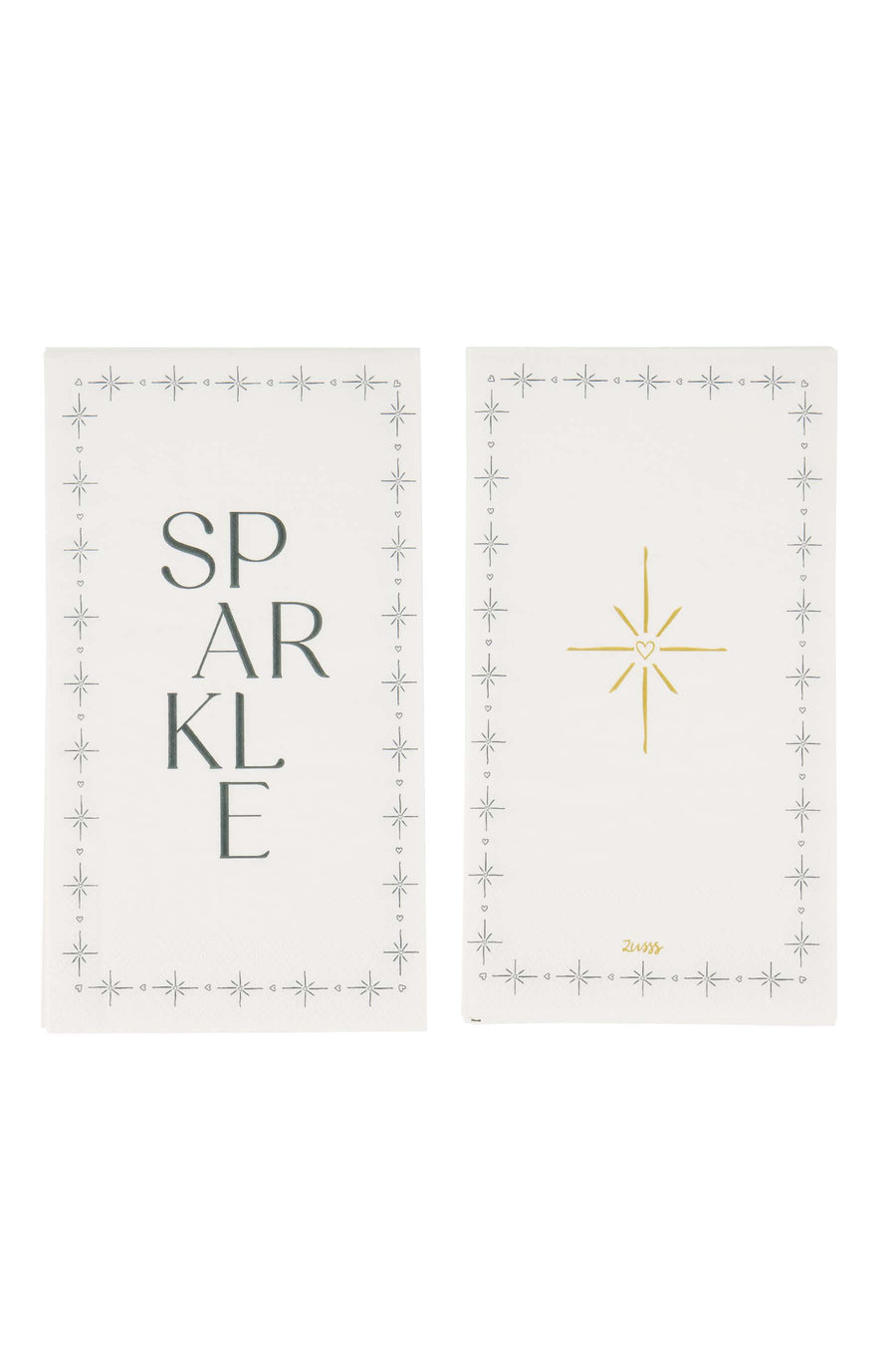 napkins rectangle sparkle white/dark blue | white/dark blue