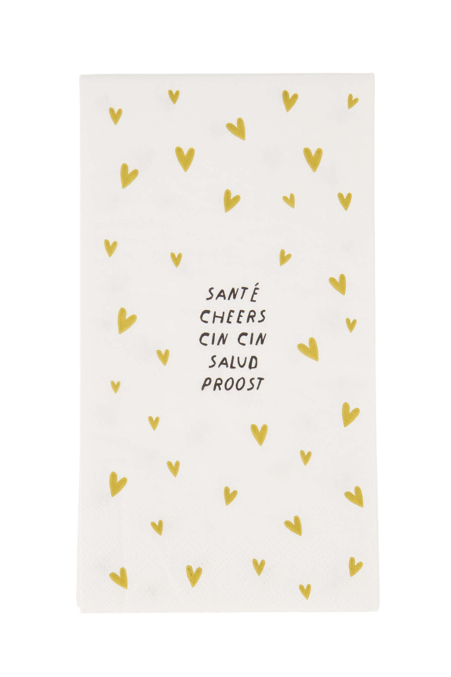 napkins rectangle sante white/gold | white/gold