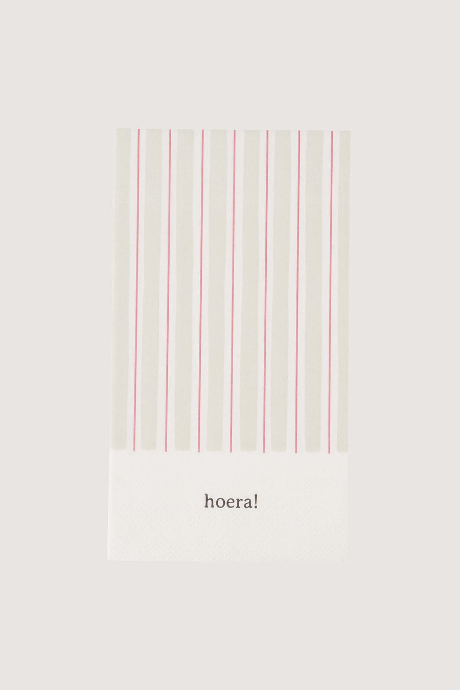 rectangular striped napkins hooray | sand / red