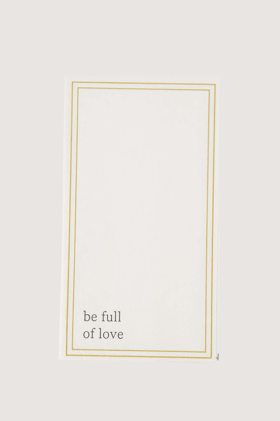 rectangular napkins be full of love | white / ochre