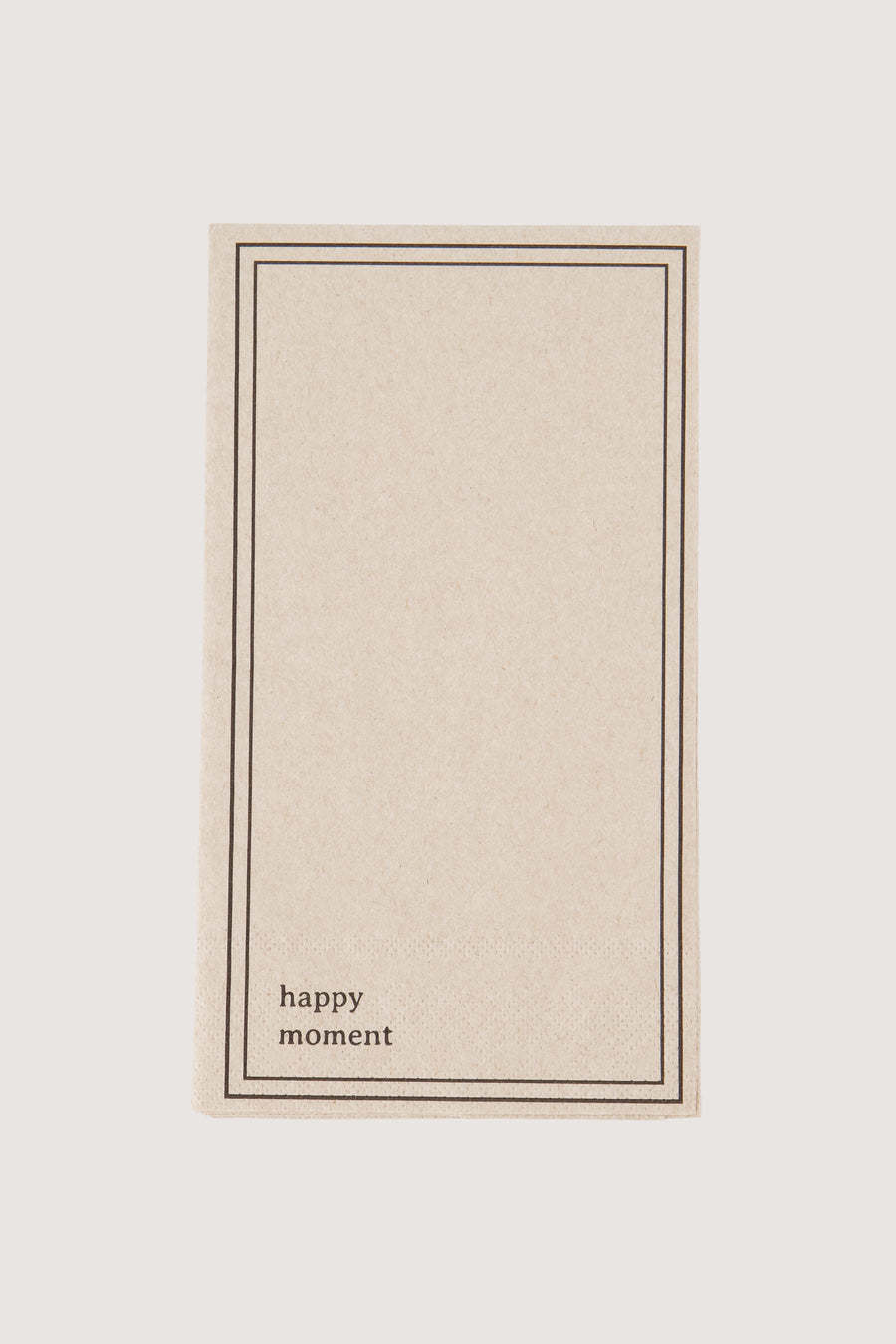 rectangular napkins happy moment | sand / anthracite gray