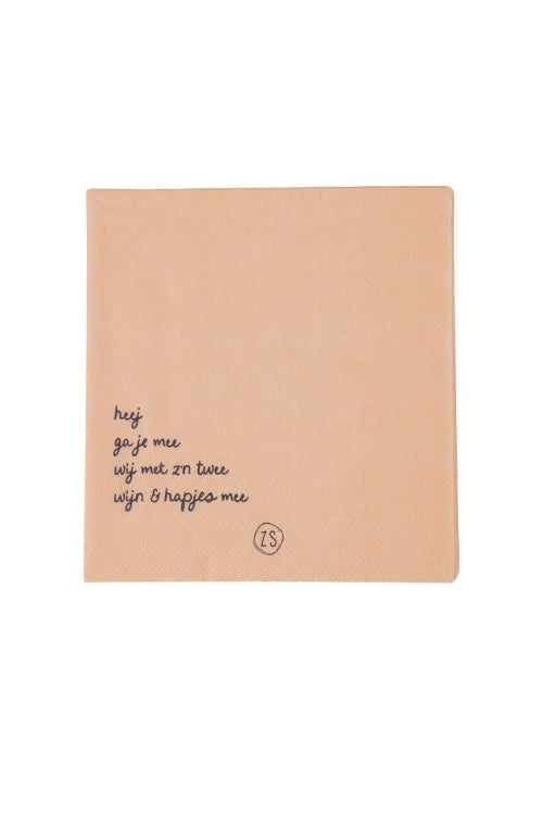 napkins 12.5x12.5cm | salmon / blue