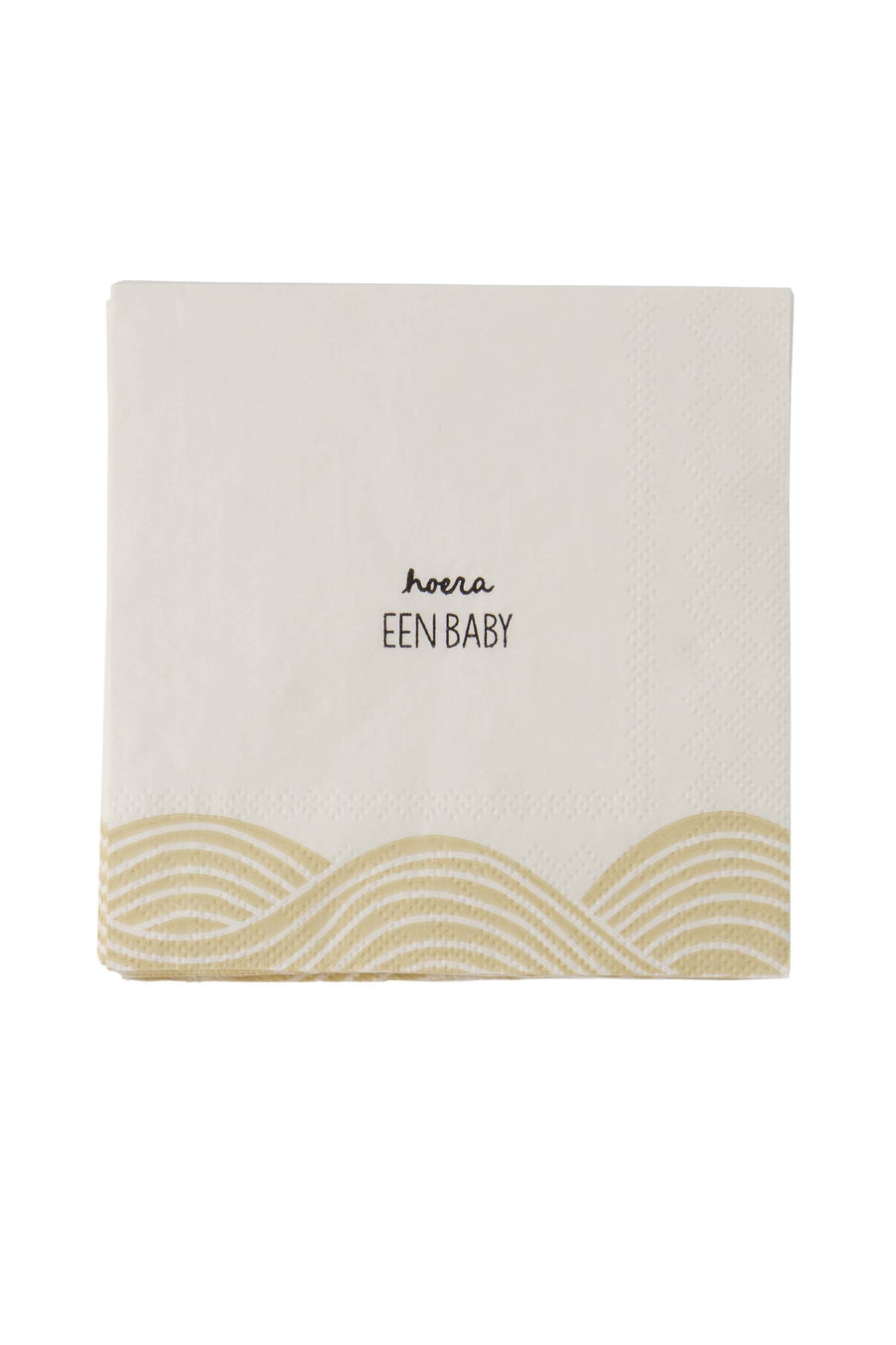napkins hurray baby 12,5x12,5cm | white / gold