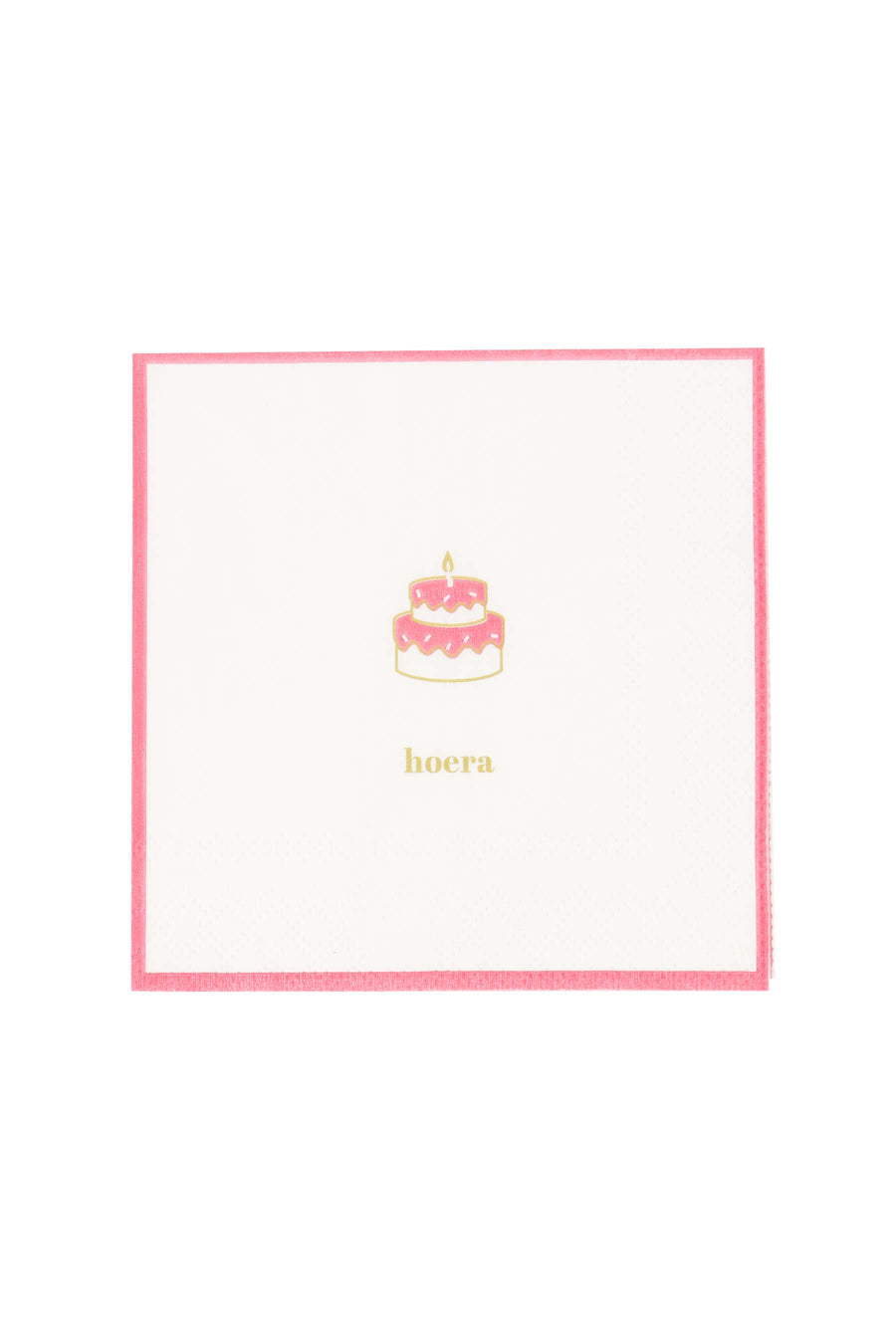 napkins square hurray cake white/pink | white/pink