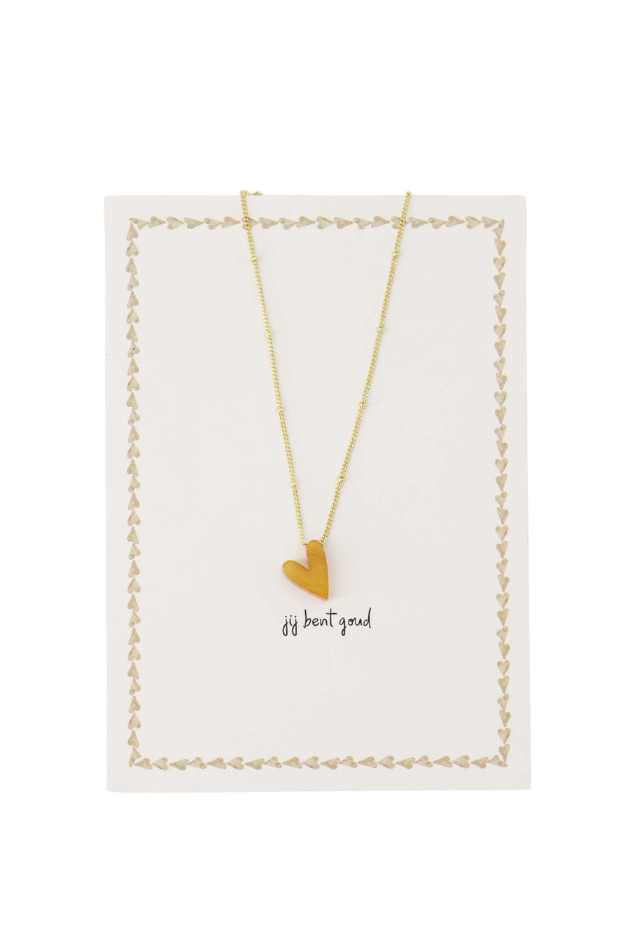 postcard necklace heart white/gold | white/gold