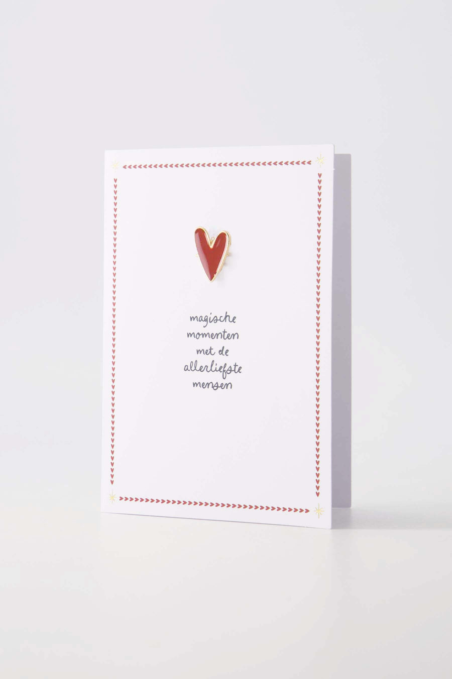 wenskaart broche magische momenten wit | wit