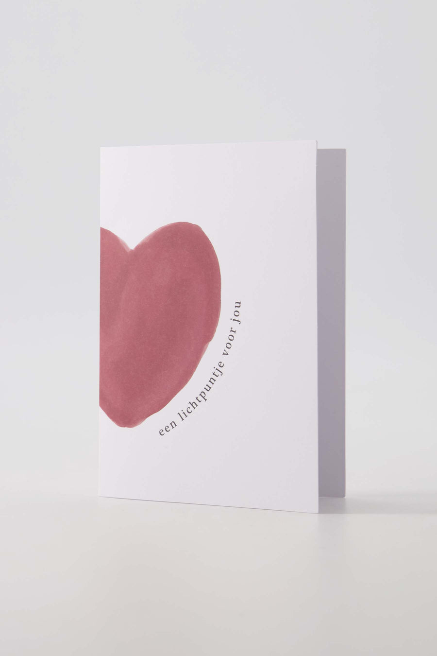 wenskaart een lichtpuntje wit/rood | wit / rood