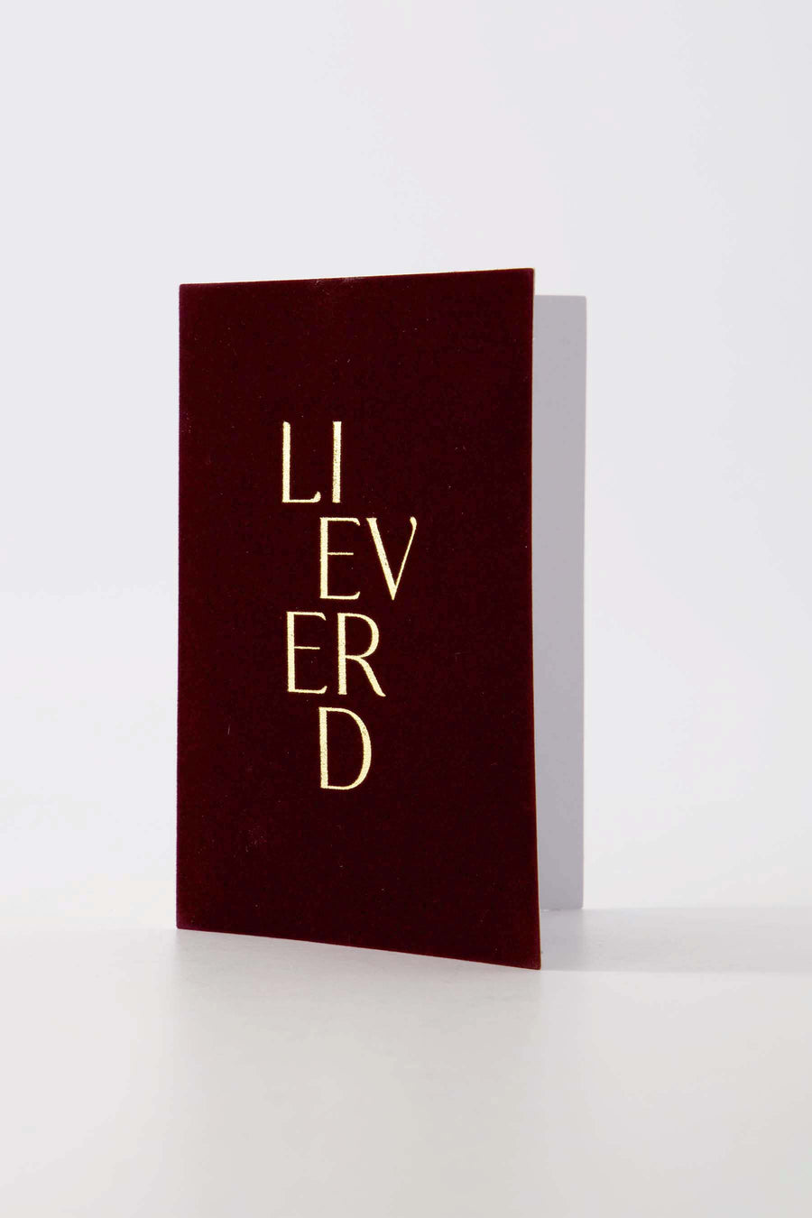 wenskaart velvet lieverd donkerrood | donkerrood
