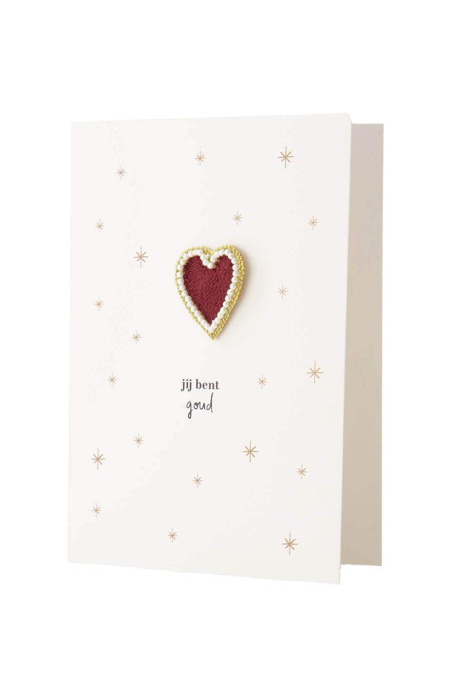 greeting card brooch heart you are gold white/gold/red | white/gold/red