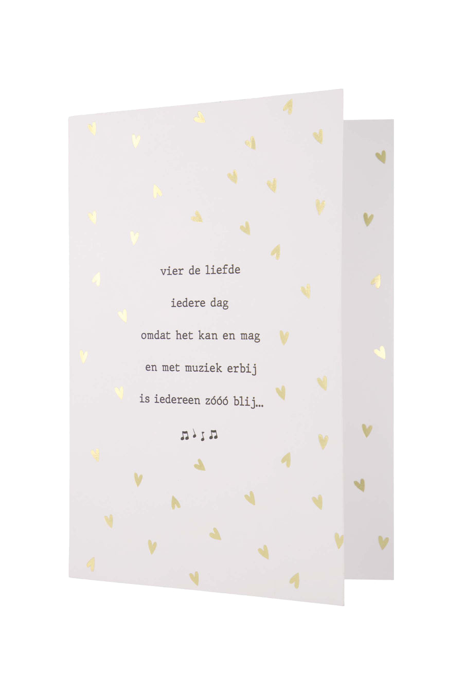 music card celebrate love | gold