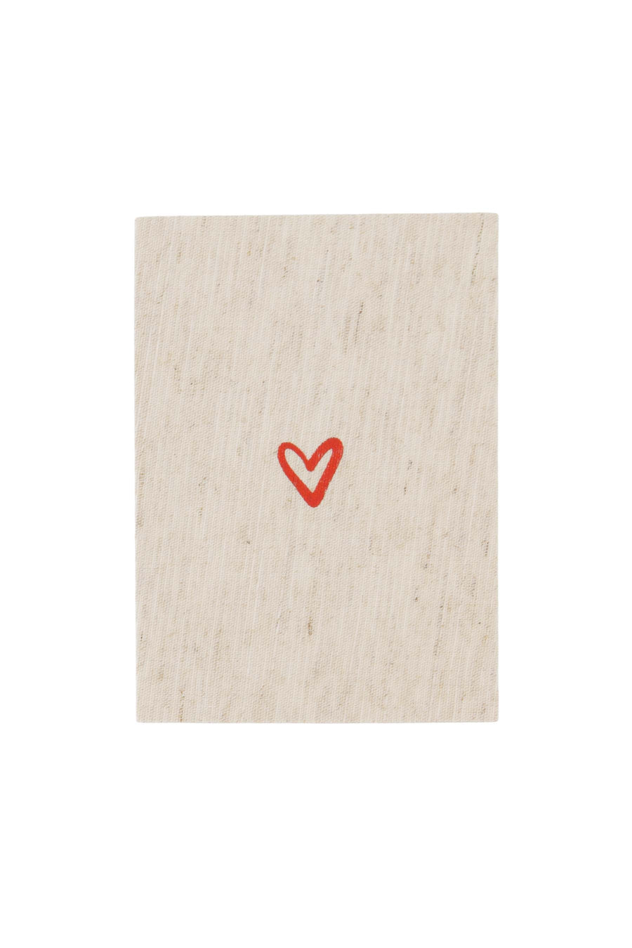 greeting card heart | red / linen