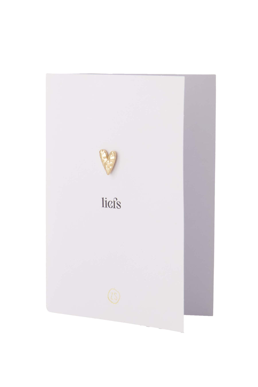 greeting card love brooch | white / gold