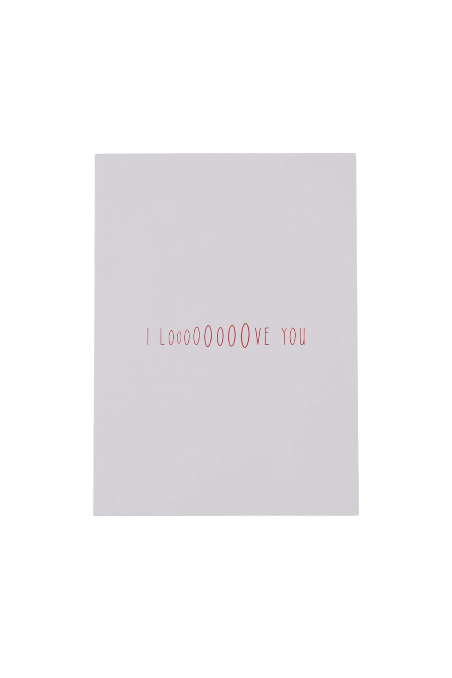 postcard i loooove you | white / red