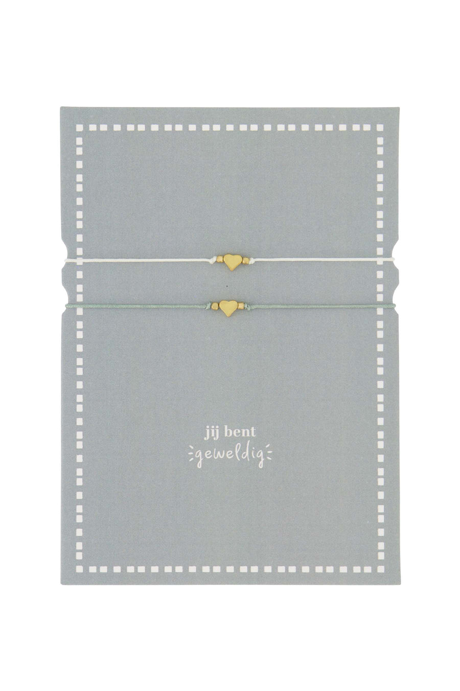 postcard friendship bracelets white/gold/gray blue | white/gold/gray blue